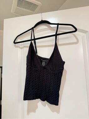 Forever 21 Black Knit Spaghetti Strap Tank